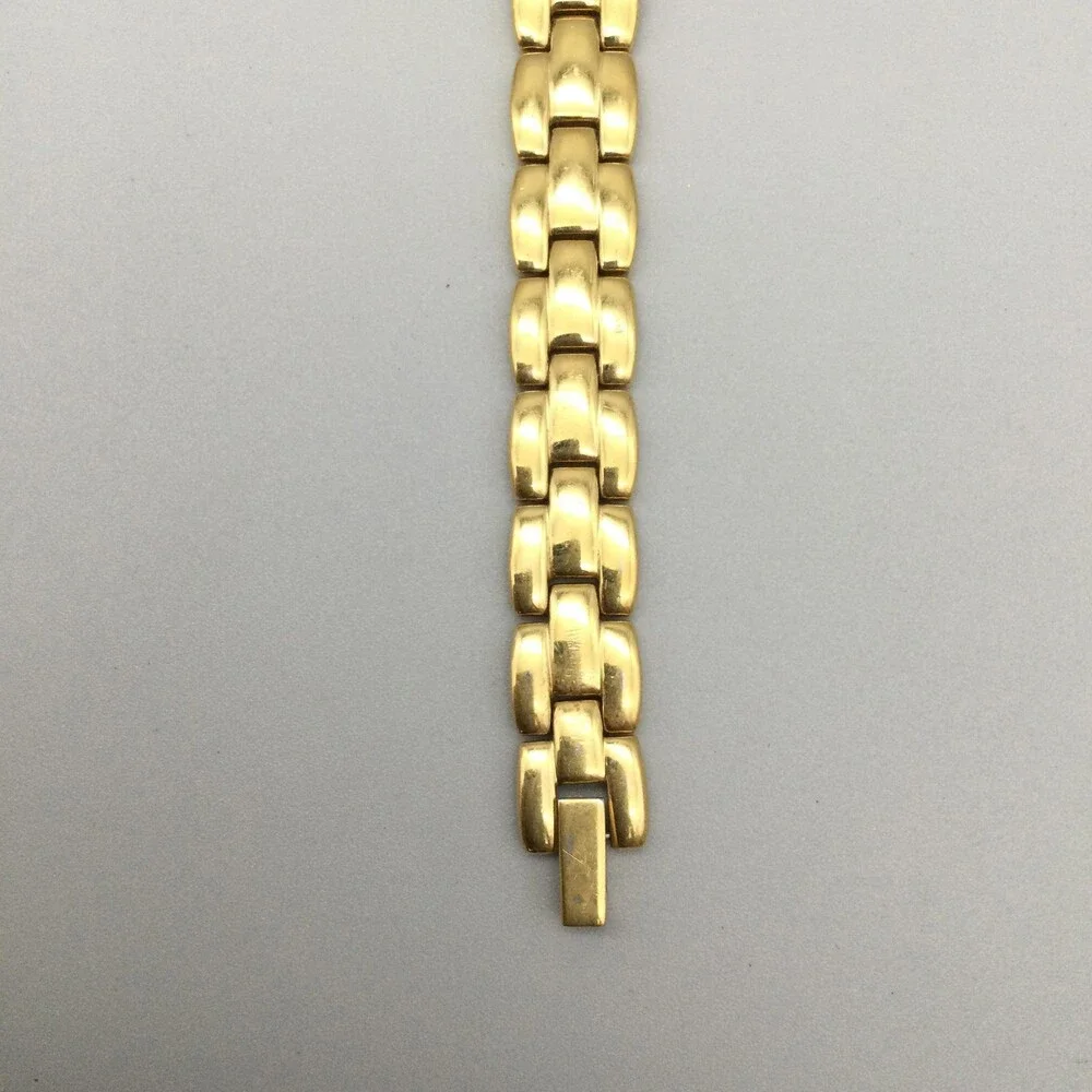 Berenger Womens Watch 16mm Gold Plated Bracelet Cream Dial New Battery 7.75